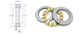IMI 81208 81208M 40X68X19 Thrust bearings Axial cylindrical roller bearings Roller and cage assemblies Axial bearing washers