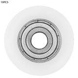 IMI 10pcs 5x11x4mm Plastic Carbon Steel Pulley Roller Embedded Groove Ball Bearing Rollers