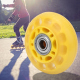 IMI 2.5in 65mm Casters Wheel Yellow Transparent PU with 608ZZ Bearing Wheels Luggage Cart Skates Accessories