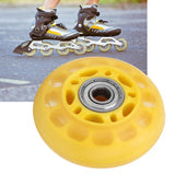 IMI 2.5in 65mm Casters Wheel Yellow Transparent PU with 608ZZ Bearing Wheels Luggage Cart Skates Accessories